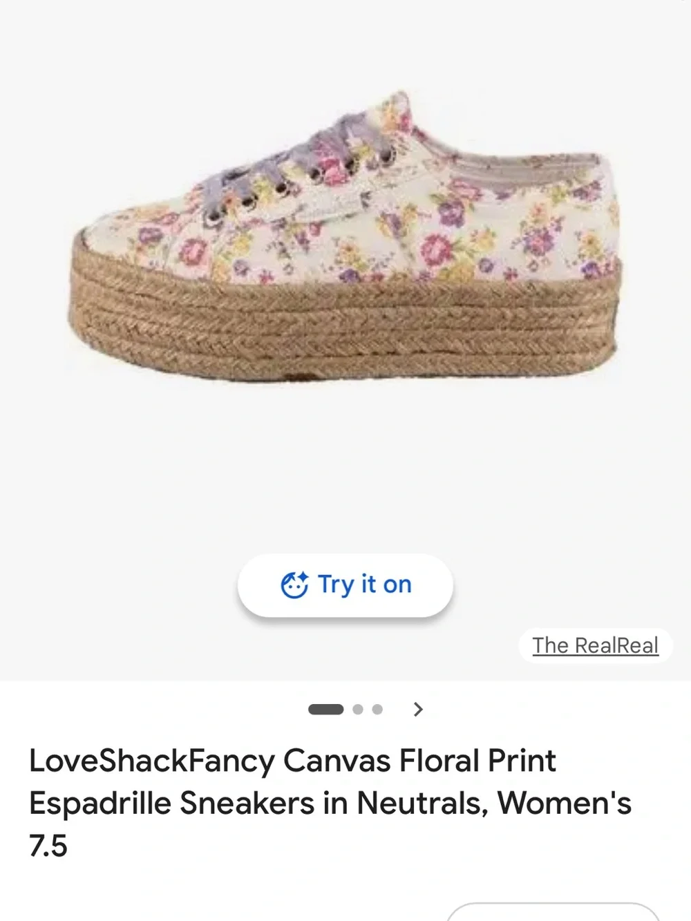 LoveshackFancy X SuperGA Floral Espadrille Platform Sneakers
